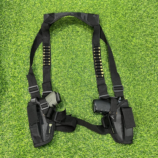 Double sided shoulder holster for Two pistols