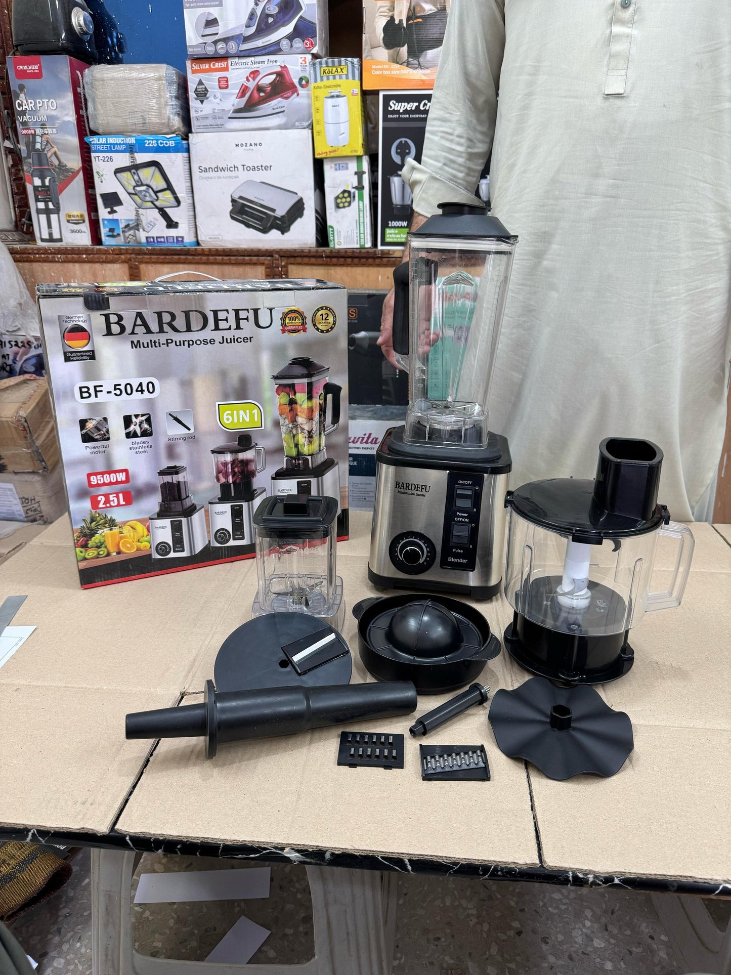 Bardefu 6-in-1 3L Multipurpose Blender - German Lot
